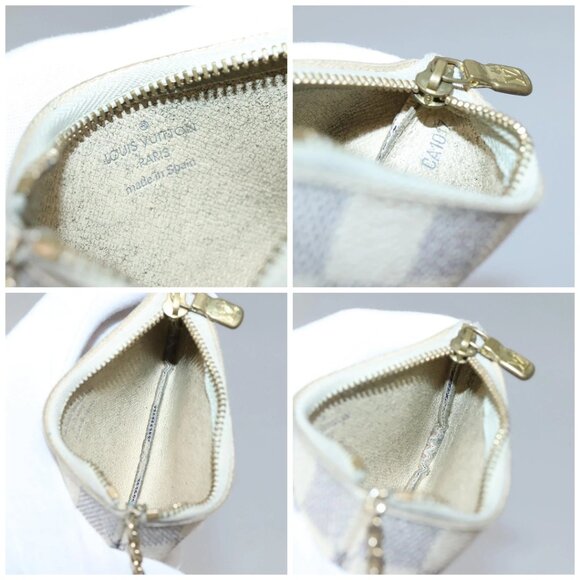 LOUIS VUITTON Damier Azur Pochette Cles Coin Purse N62659 LV Auth 141584 - Picture 15 of 16